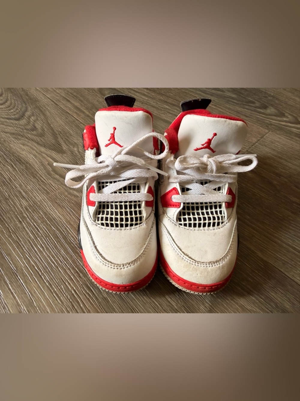 Jordan Kids White and Red Basketball Sneakers